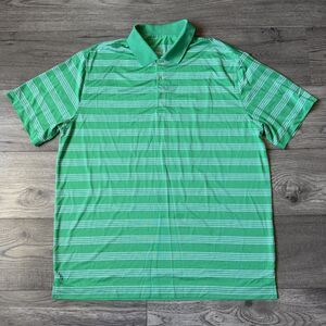 Nike Men’s Casual Golf Tour Performance Dri-Fit‎ Green Striped Polo - Size XL